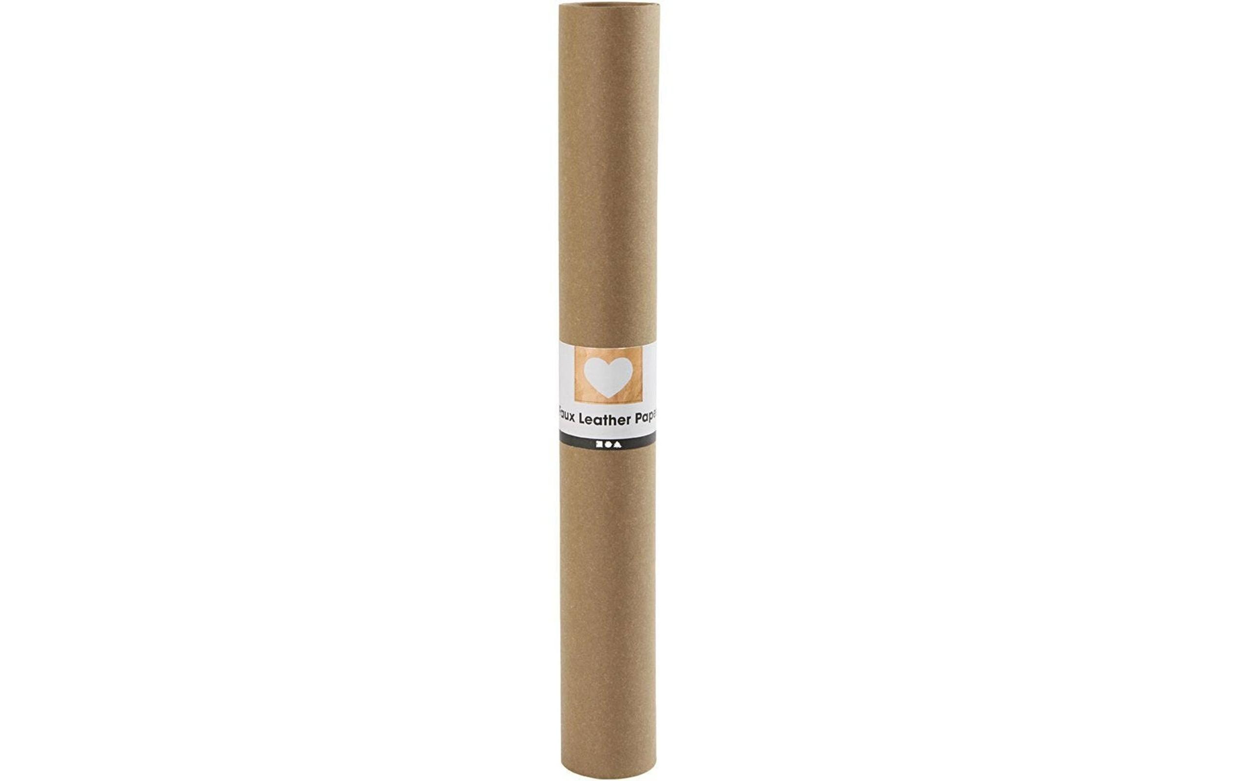 Lederpapier Rolle, 350 g, 1 Stück, DunkelbraunRobustes Kunstlederpapier