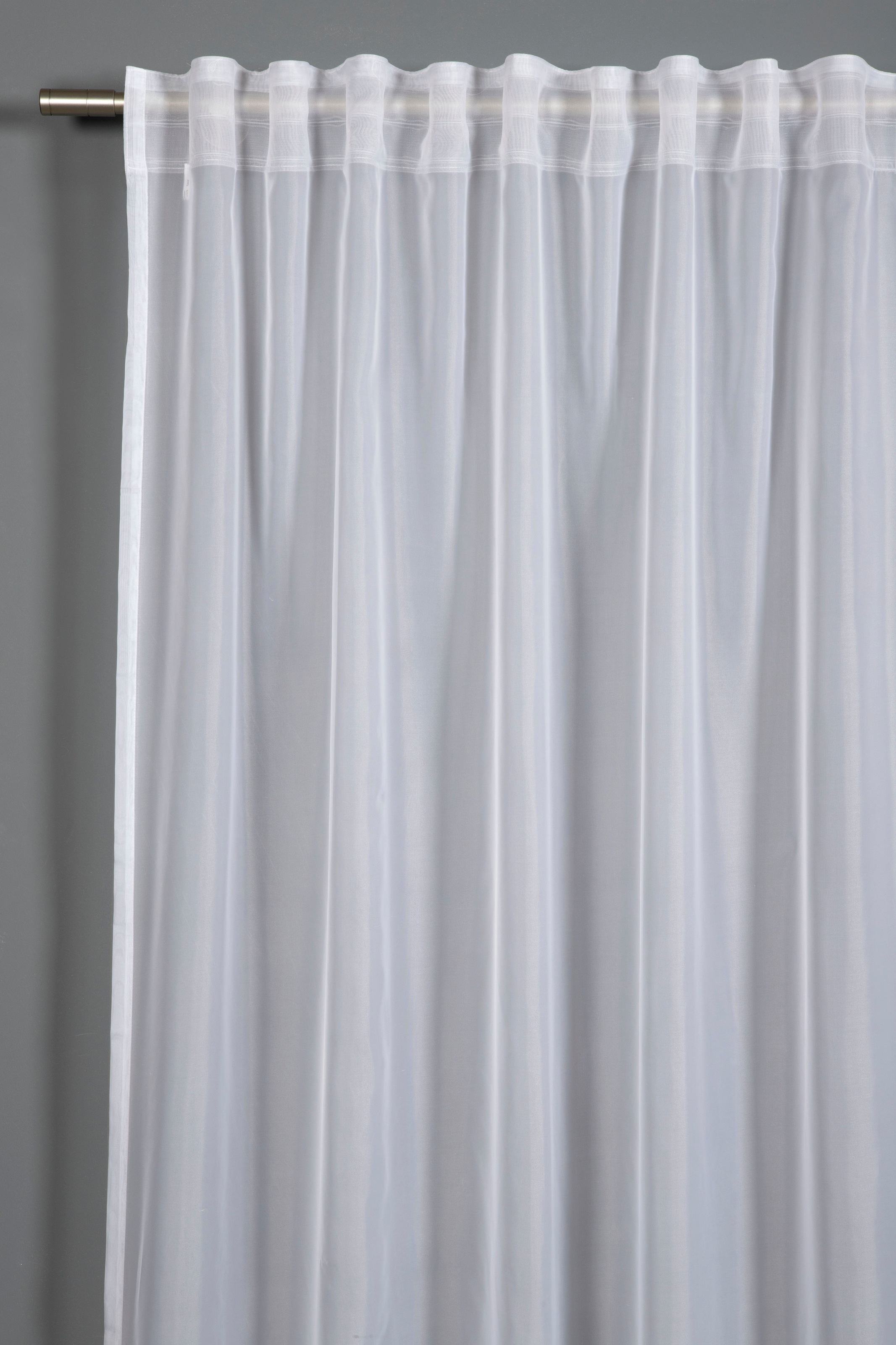 GARDINIA Gardine »Schal mit Gardinenband Voile Uni« verdeckte Schlaufen 1 Stk. tlg. Stoff Voile Uni