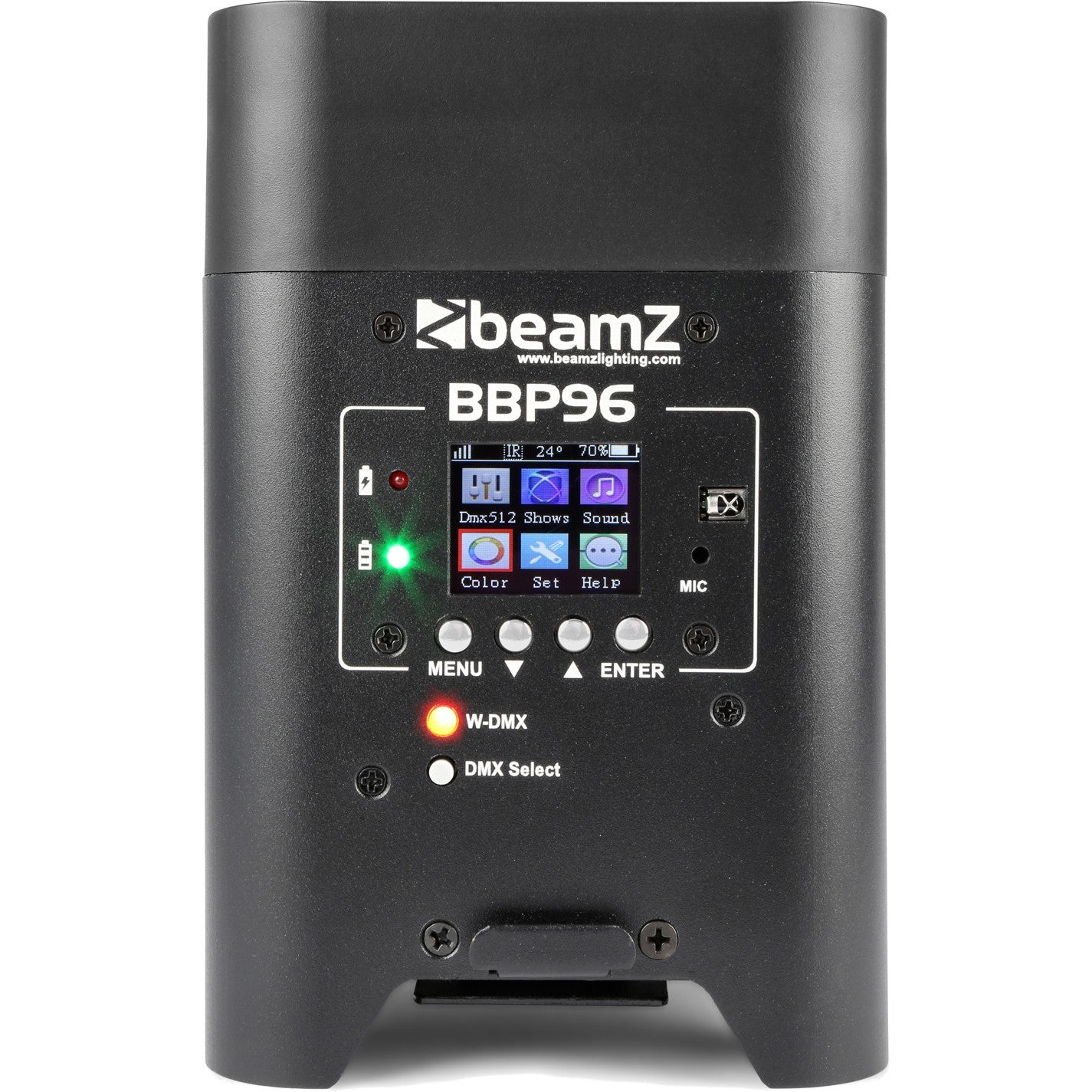 BeamZ BBP96 Battery Uplight Par 6x 12W