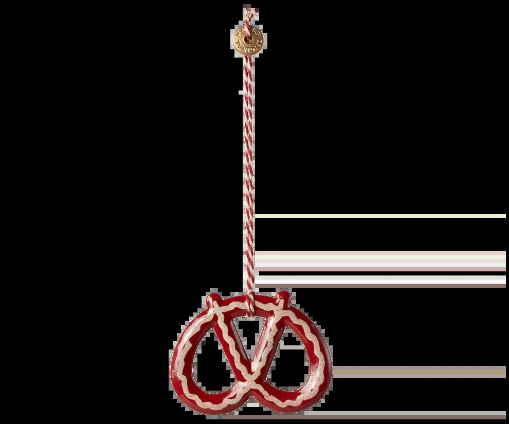 Køb Maileg Metal ornament, Pretzel - Stribe
