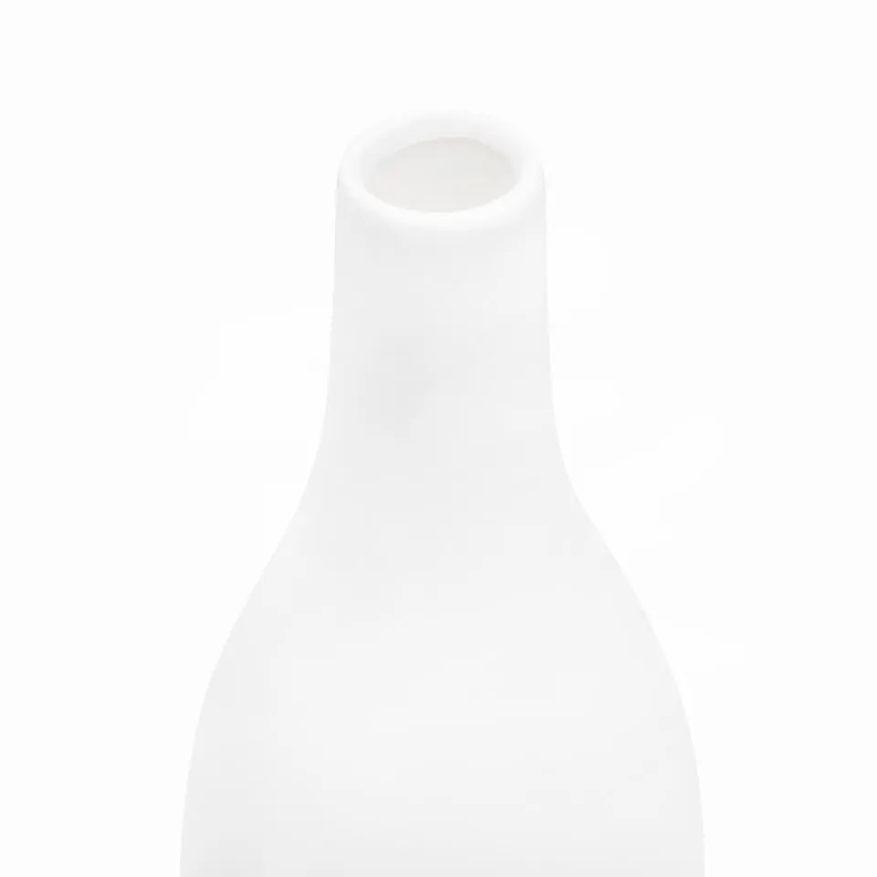QUVIO Vaas keramiek met smalle hals - Wit