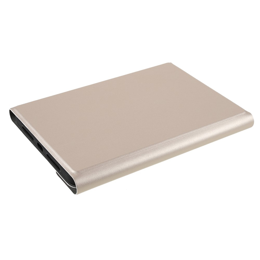 iPad Mini 7 (2024) / Mini 6 (2021) Leder Tasche Magnet Bluetooth Tastatur Abnehmbar (QWERTY) - Gold