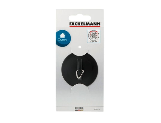 FACKELMANN - Bouchon de lavabo universel noir tecno ref.61040