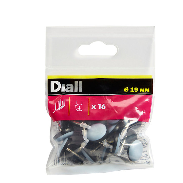 Patin à clouer Diall 19 mm x 16, noir + bleu/gris