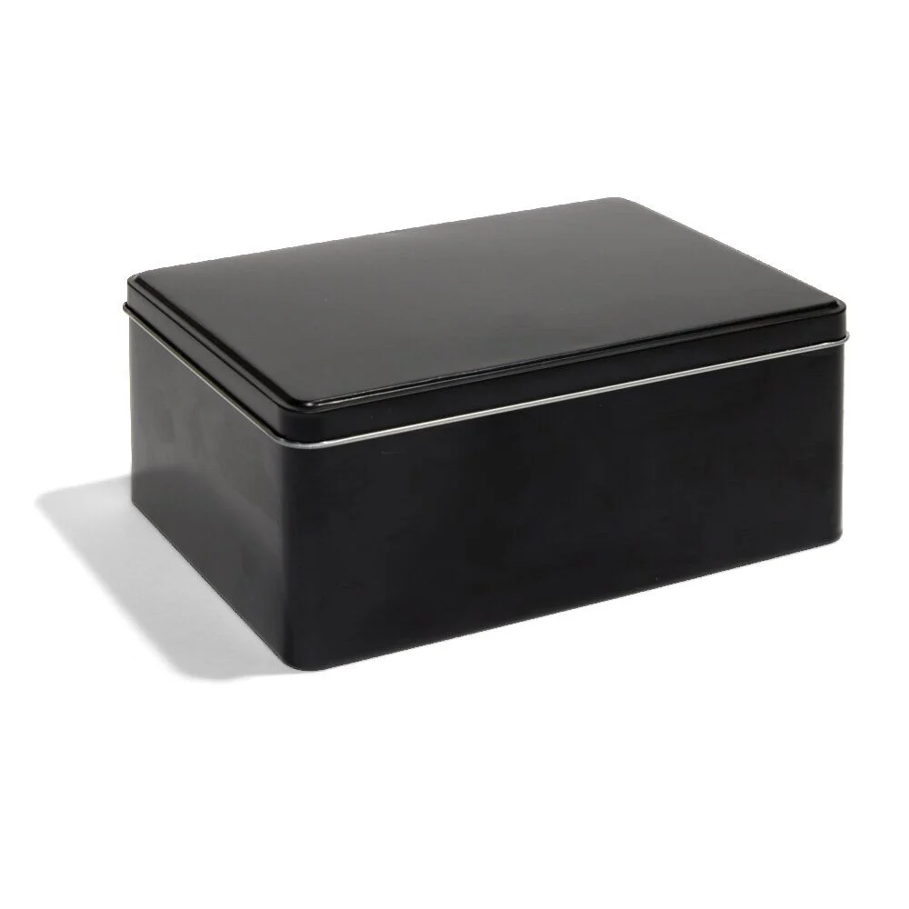 Boîte métal rectangulaire unie 20x14,5xH8cm - 3 modèles