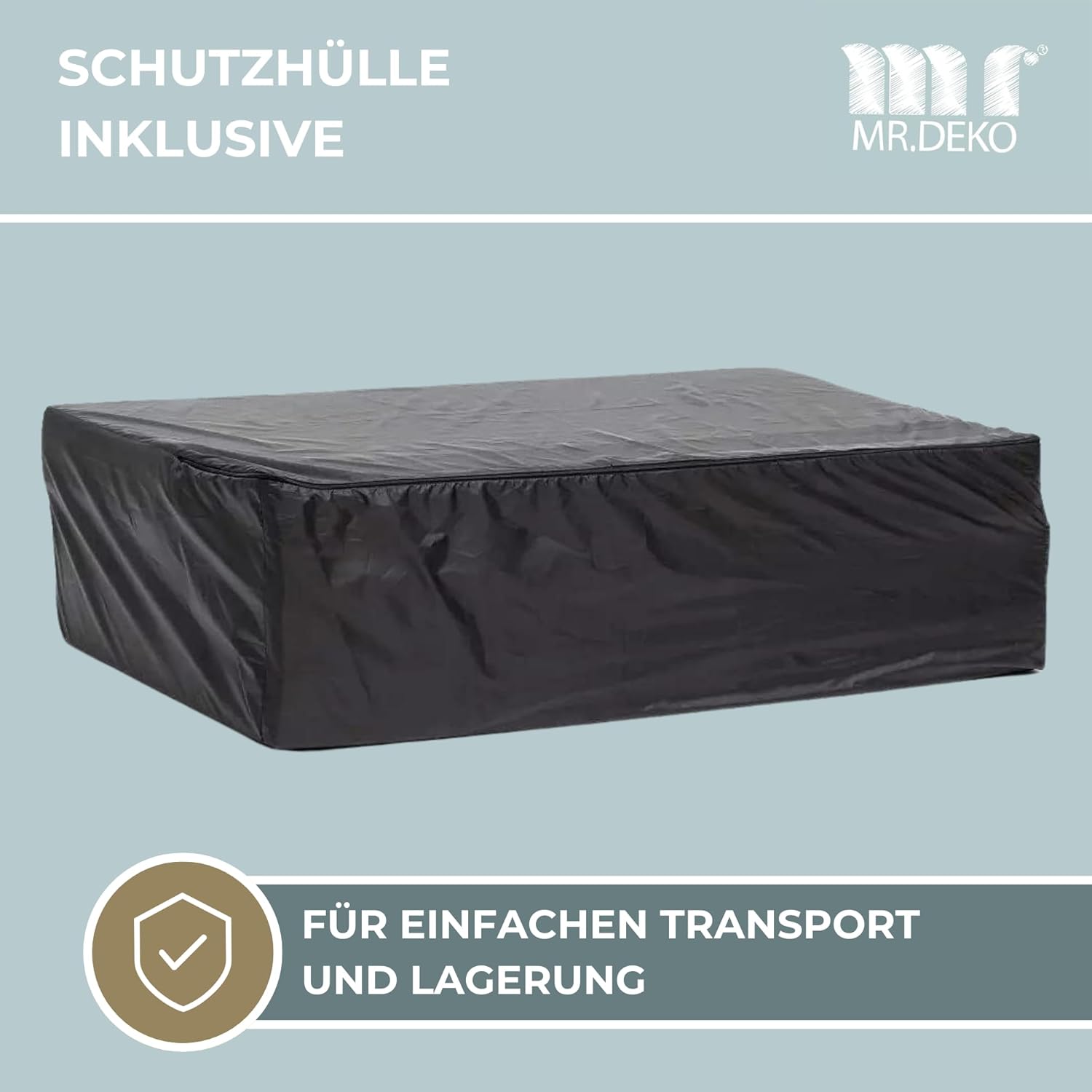 Camper´s Delight Klappmatratze für Mercedes Marco Polo | 200 x 110 x 8 cm - Camping Matratze mit waschbarem Bezug | Faltmatratze aus Schaumstoff | Schlafmatratze für Transporter | Reisematratze grau