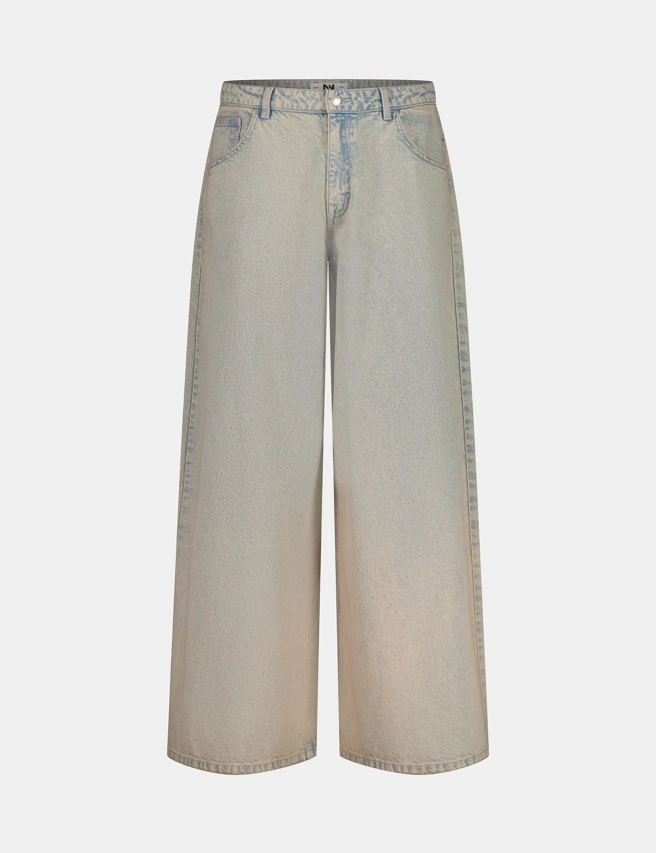 jean maxi wide leg taille médium bleu ciel