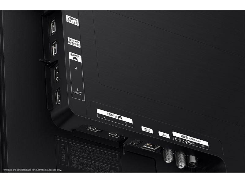 Samsung TV QE55S90F 55'' S90F OLED 4K AI TV, 2025 120 Hz (Up to 144 Hz), 4K (3.840 x 2.160), NQ4 AI Gen3 Processor, 40W 2.1CH