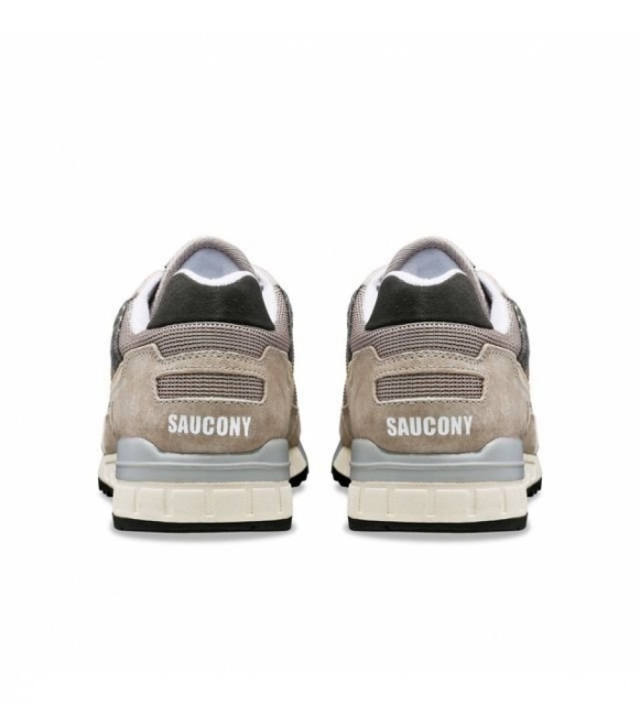 Tênis Saucony Shadow 5000 de couro, cinza