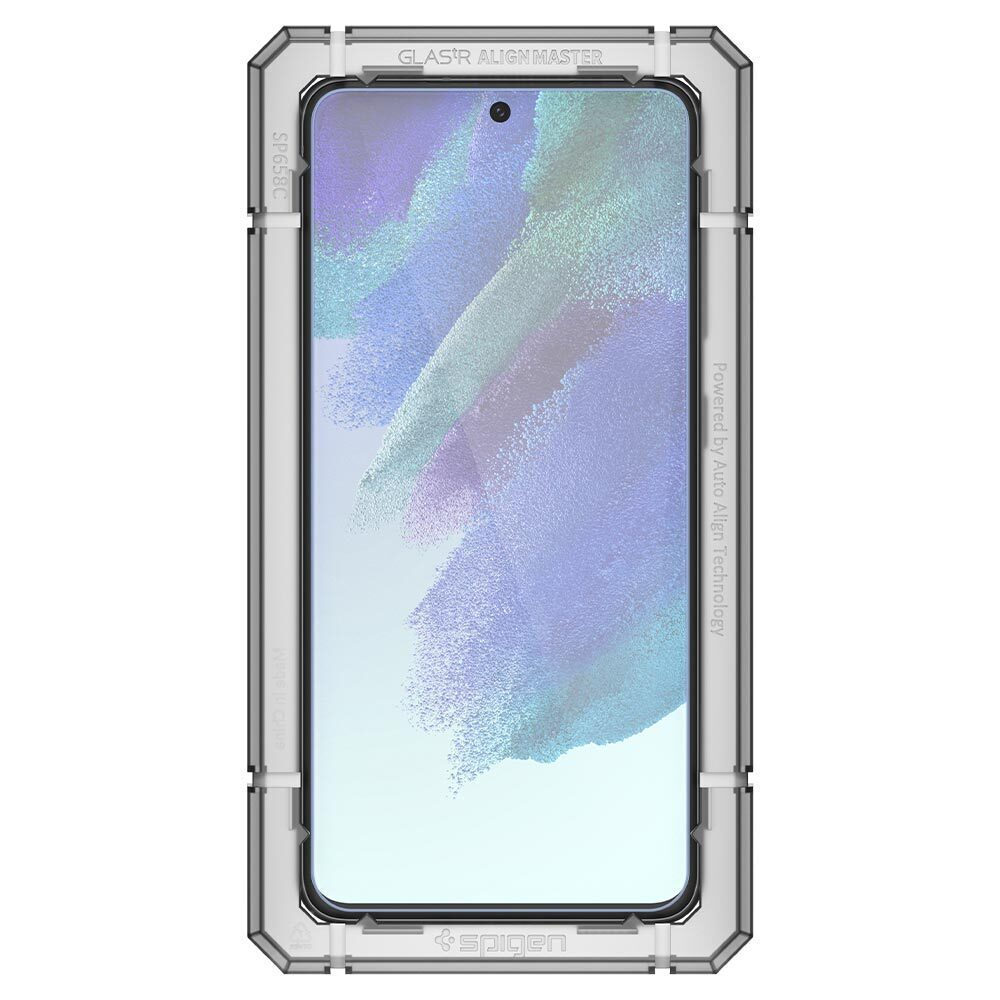 (2er Set) Samsung Galaxy S21 FE 5G AlignMaster Glas Tr Clear Panzer Glas Case Friendly   Montagerahmen (AGL03088)