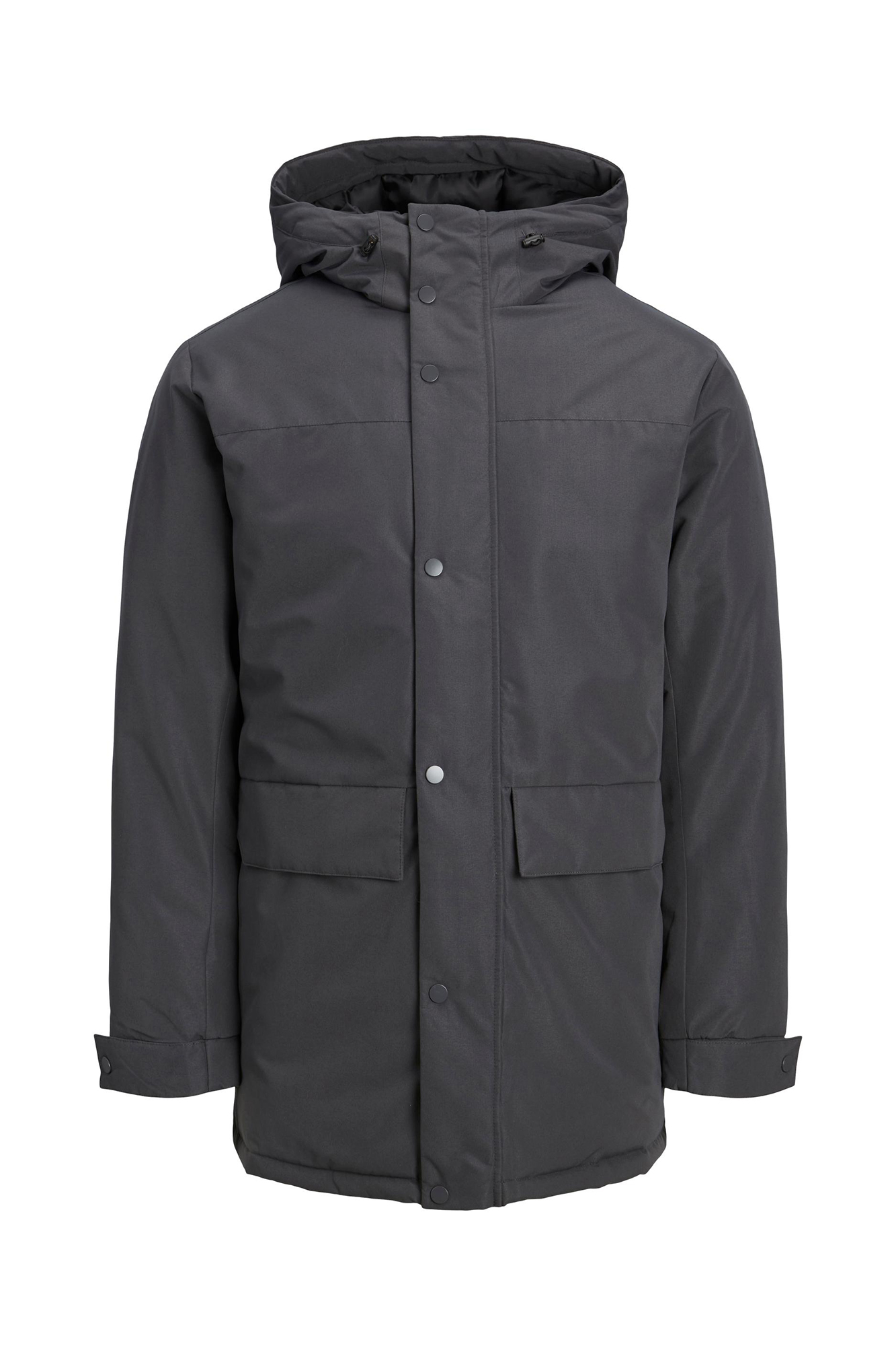 Parka com capuz ajustável