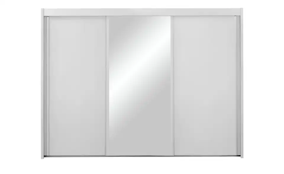 Schwebetürenschrank 3-türig Imperial 300 cm Weiß mit Spiegel