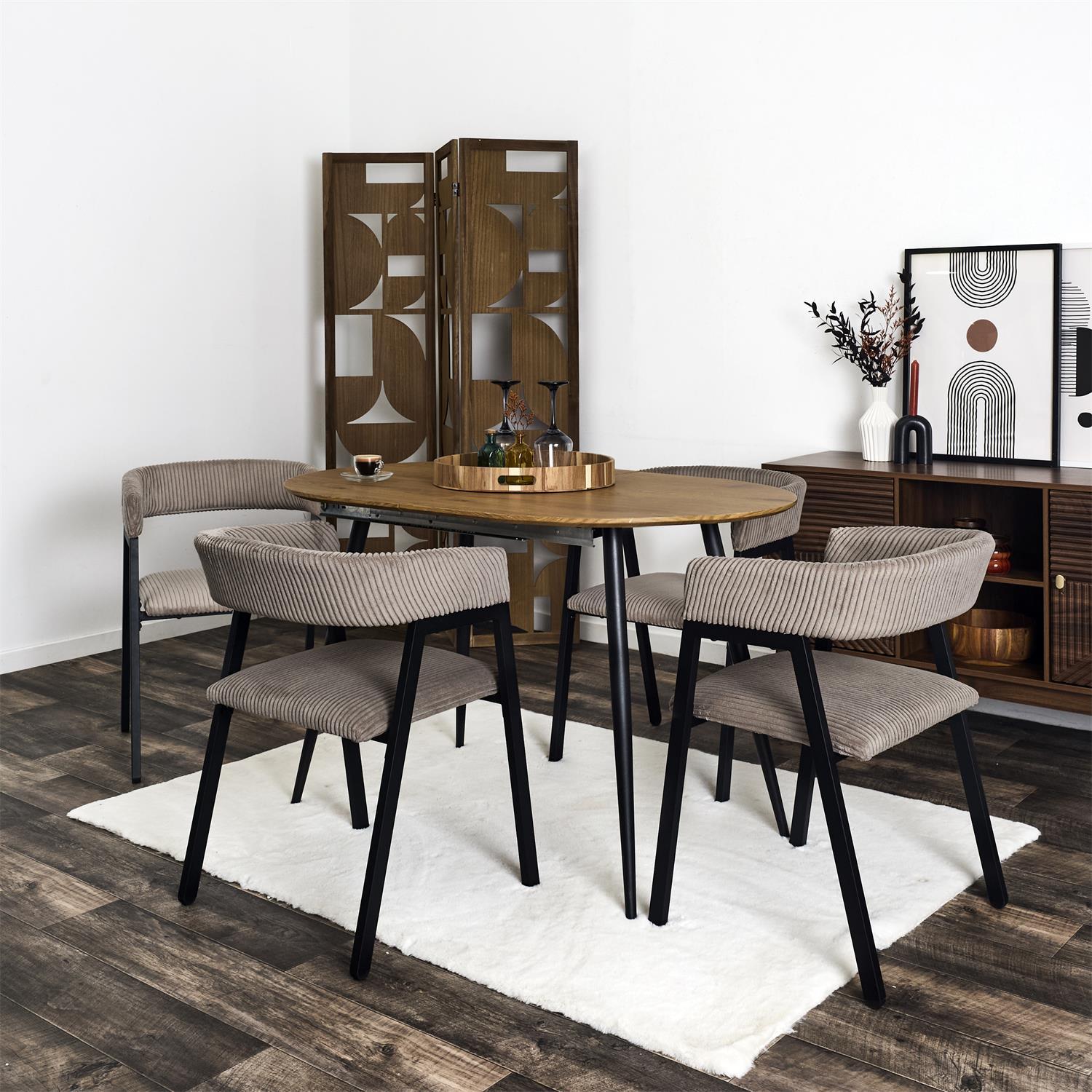 SCOTT FAUTEUIL DESIGN COTELE TAUPE