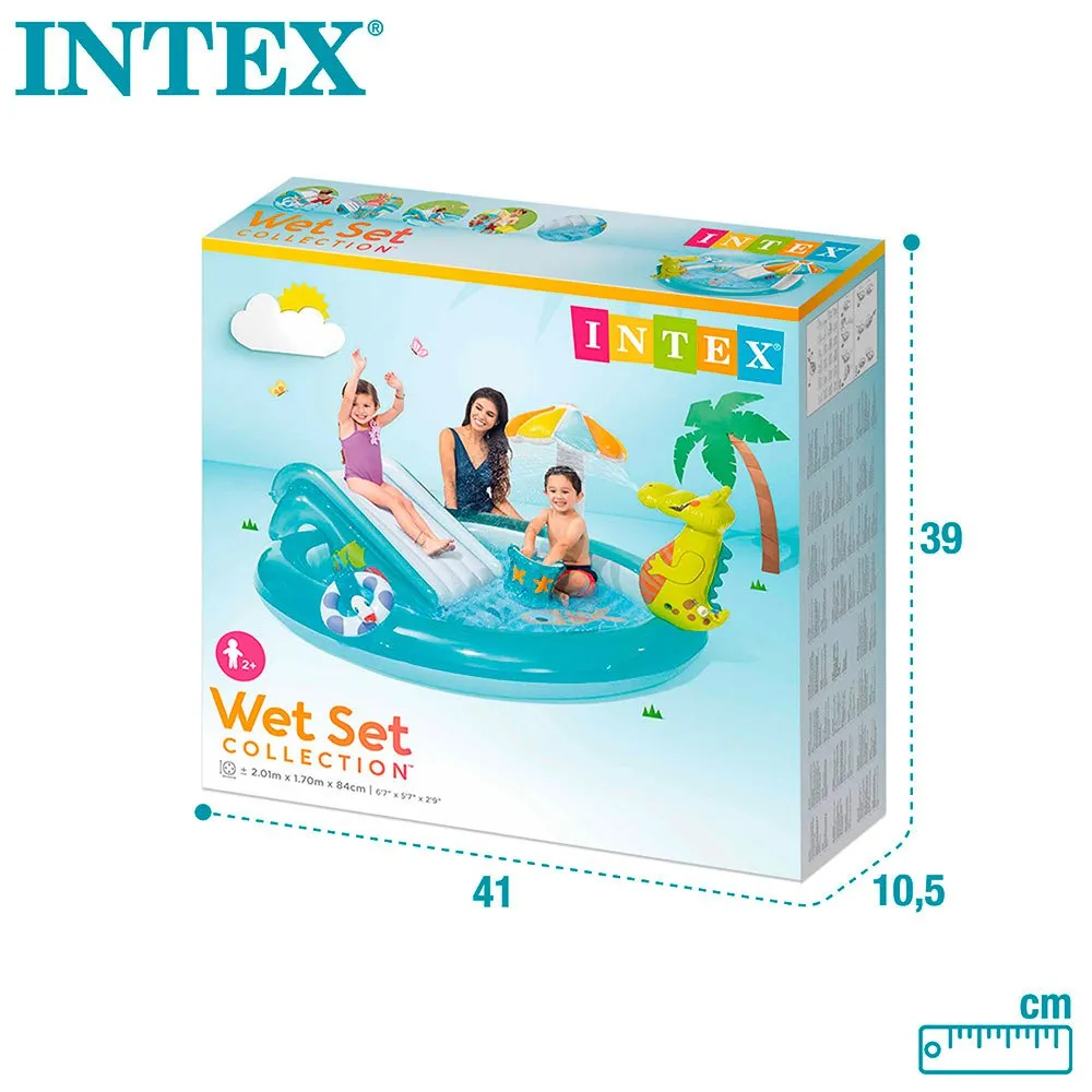 Intex Krokodil-Spielzentrum mit Rutsche und Pool