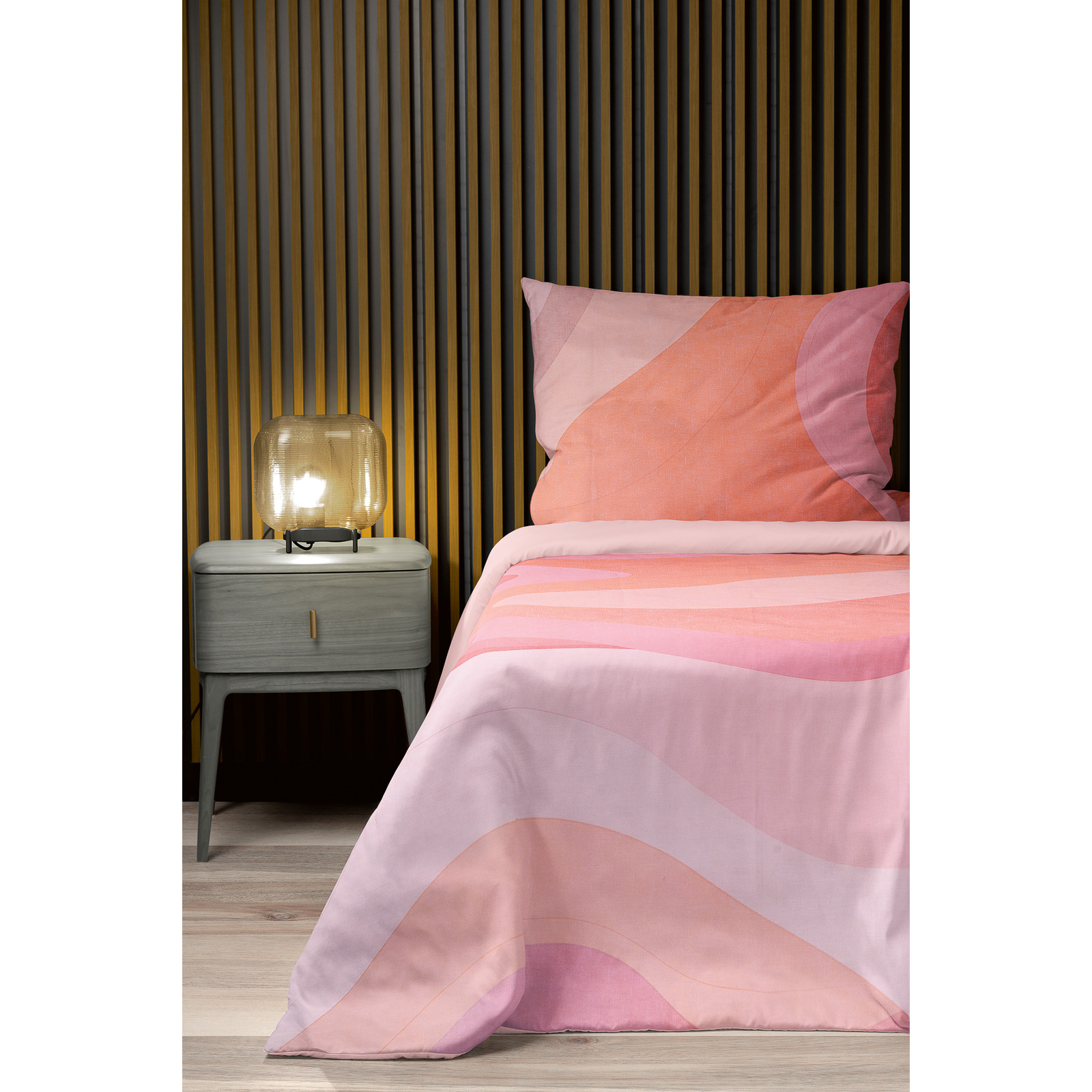 Bettwäsche Renforcé Lava waves coral 50x70 Kissenbezug