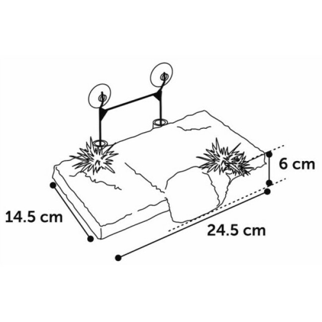 Décoration îlot pour tortue Flamingo