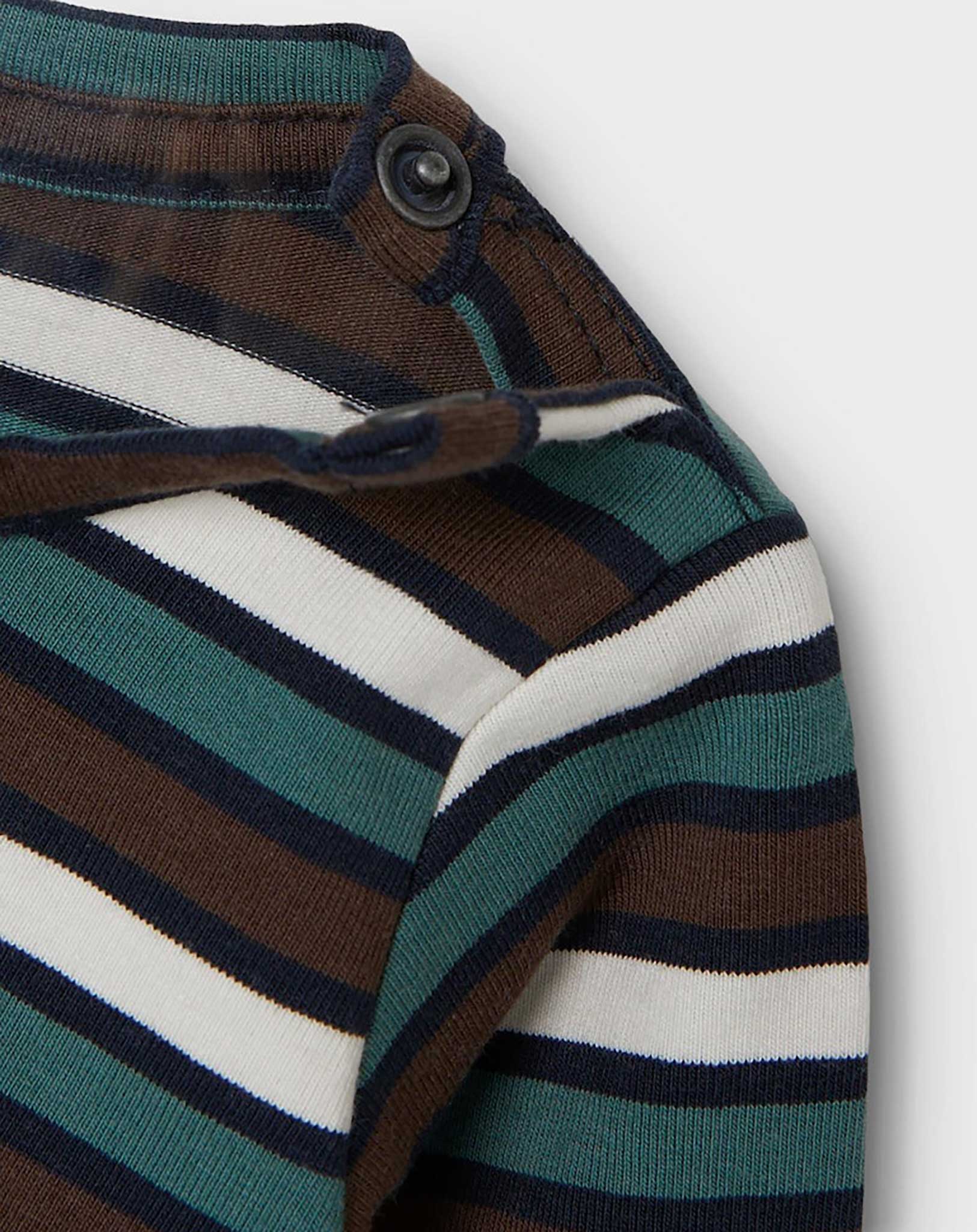 Langarmbody NBMLASSIR STRIPES in hot fudge