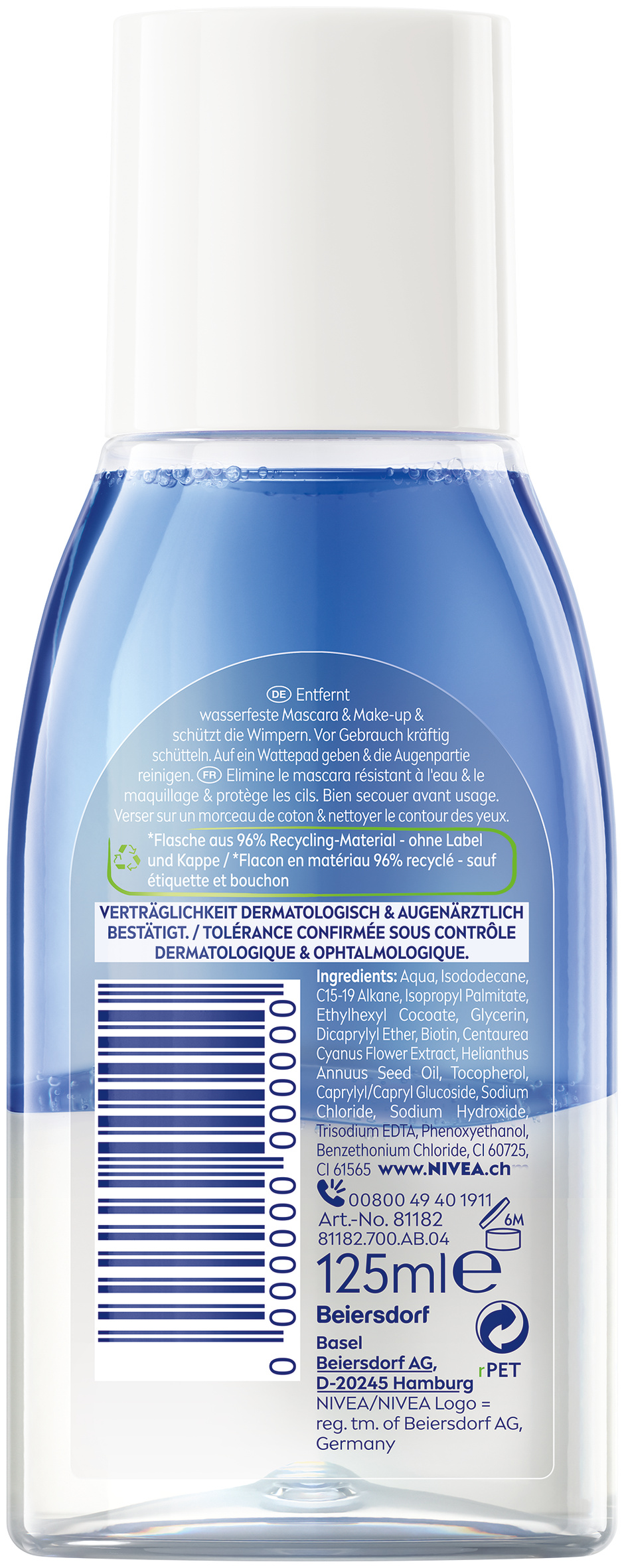 Nivea Augen Make-Up Entferner wasserfest 125 ml