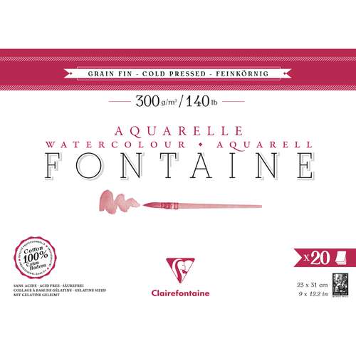 Clairefontaine Aquarellpapier FONTAINE Feinkorn