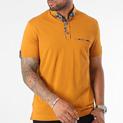 Polo Manches Courtes Jaune Moutarde