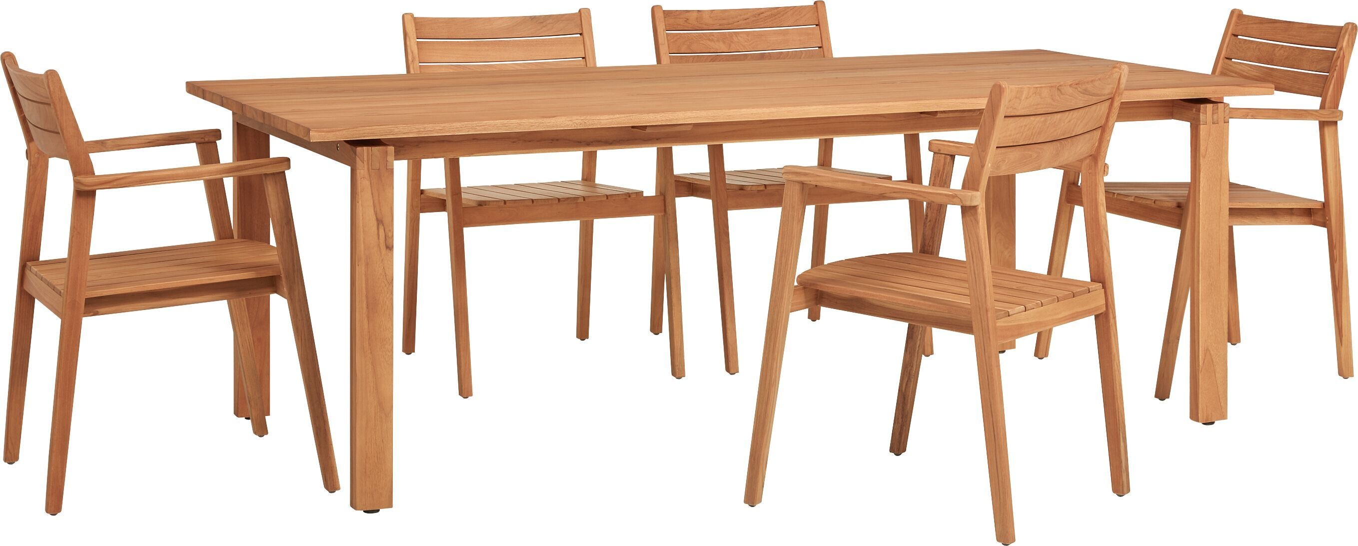 MALÉ Gartenstuhl - Holz / B: 57.5 cm x T: 56.5 cm x H: 84.5 cm