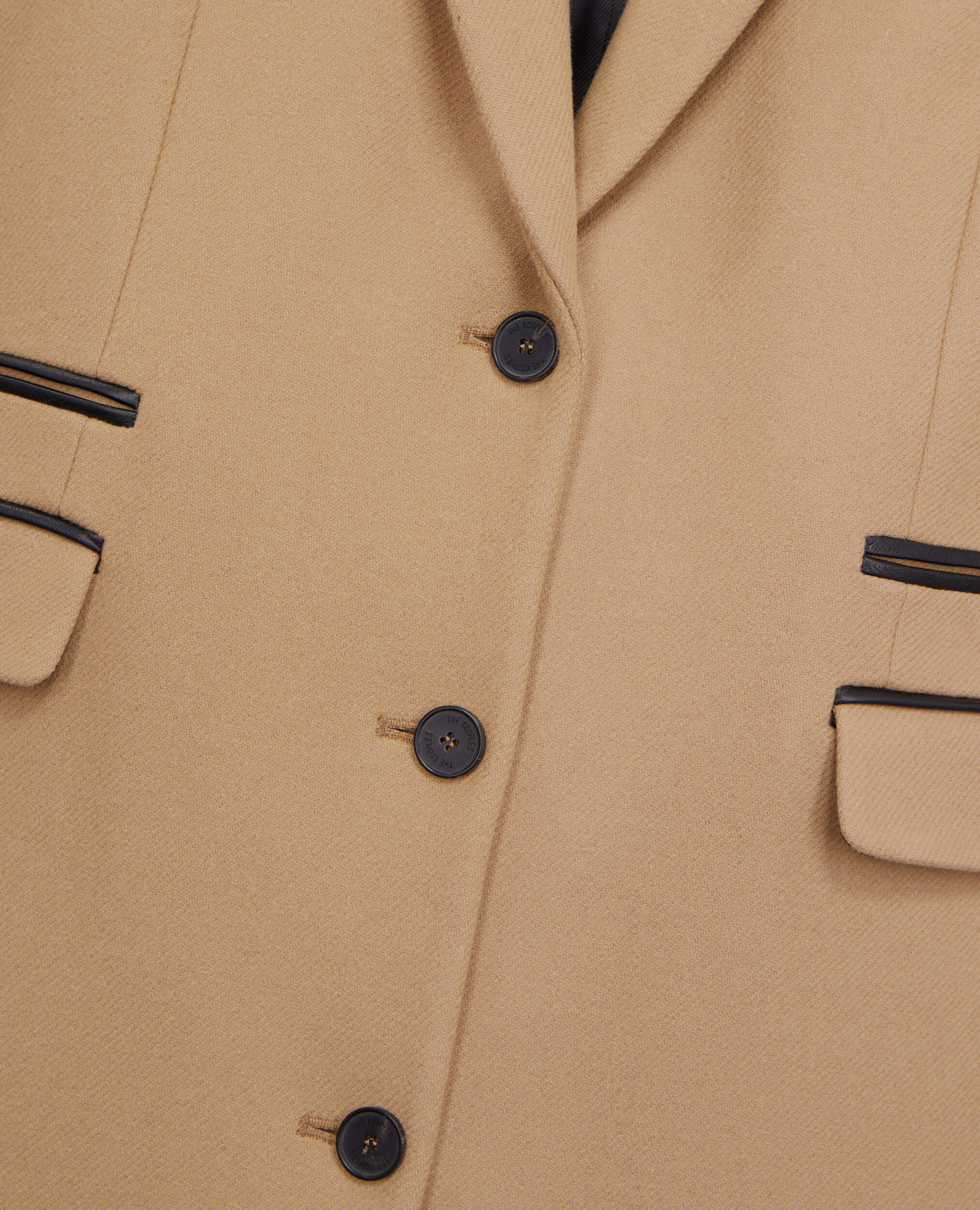 Long camel coat in wool blend