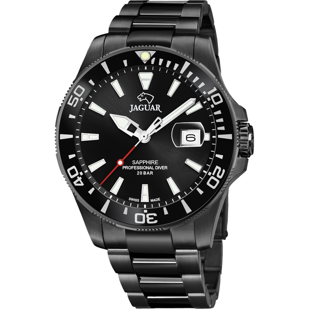 Jaguar Executive Professional Diver Schwarz 44mm