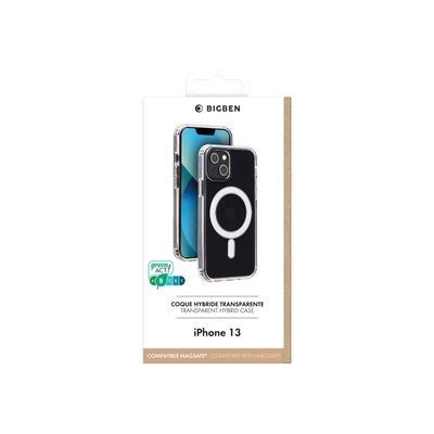 Bigben - coque de protection pour Iphone 13 - compatible MagSafe - transparent