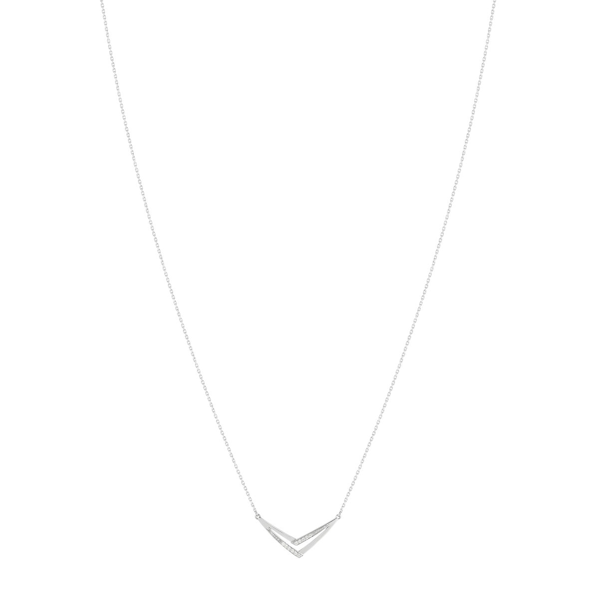 Collier or 375 blanc 