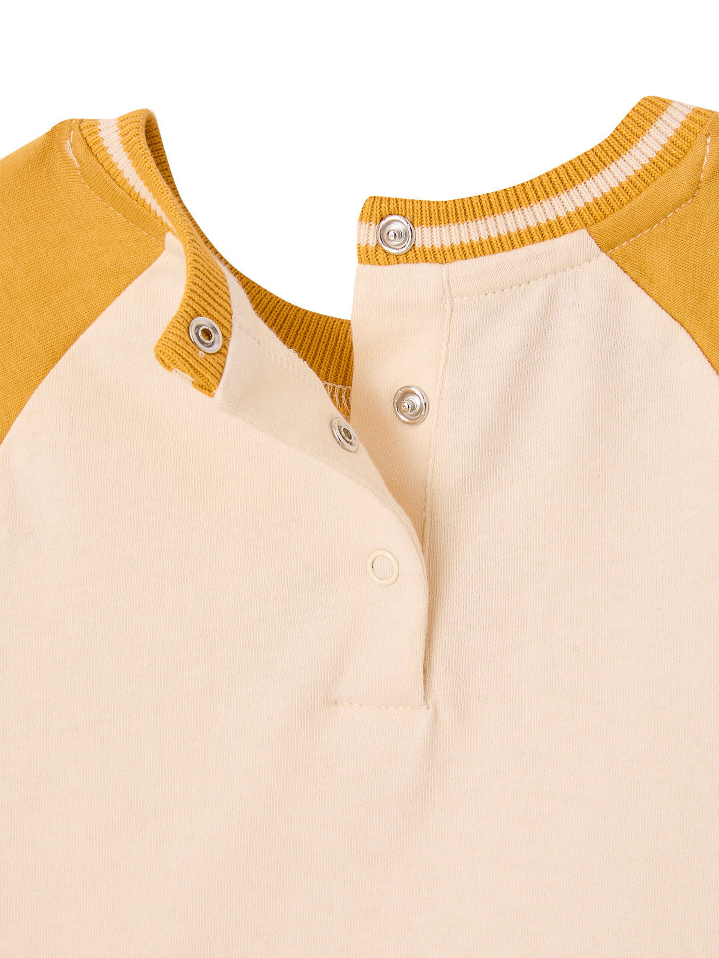 Vertbaudet Bio-Kollektion: Baby Shirt COOL BABY senfgelb