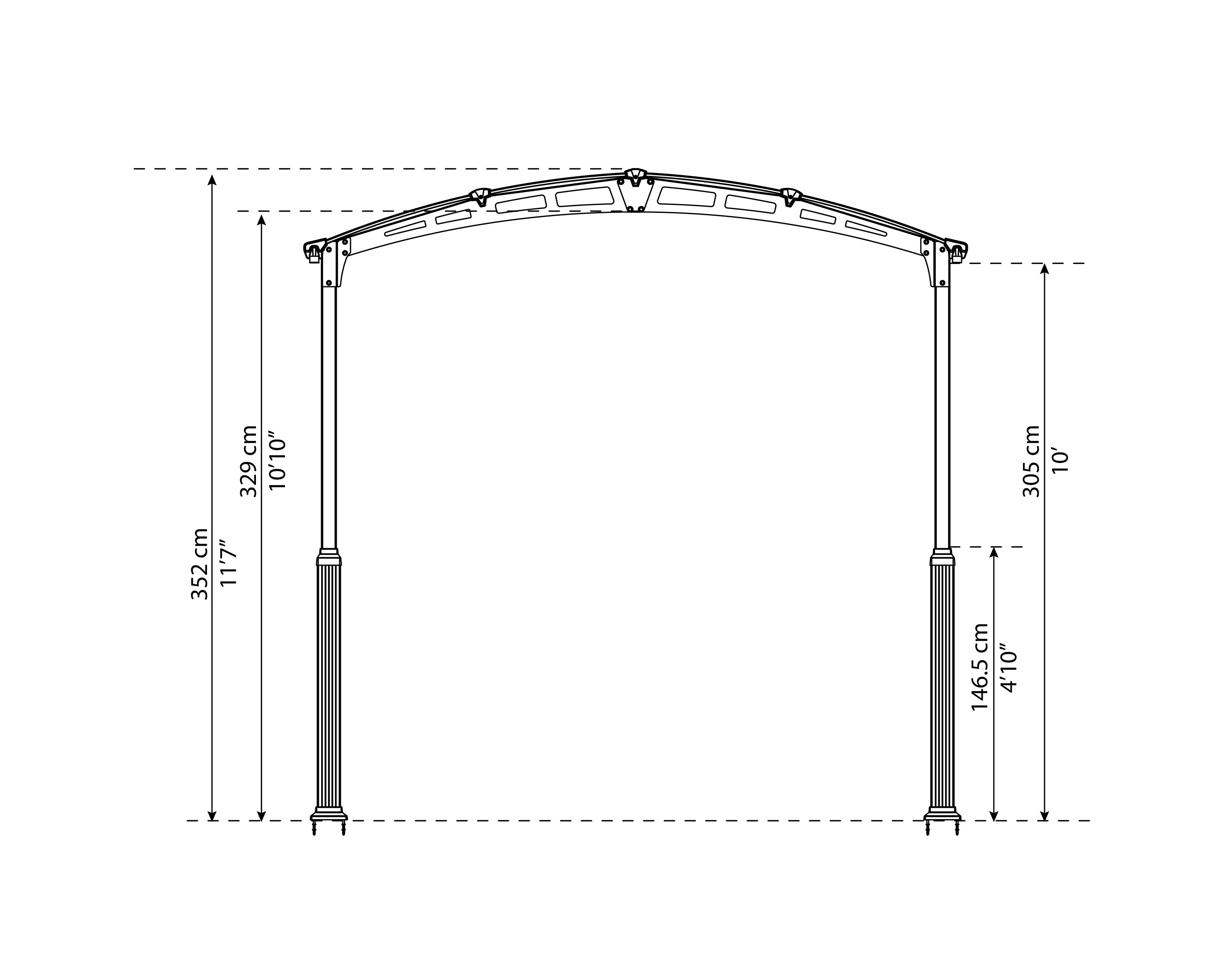 Palram - Canopia | Alpine 3.6 X 6.5 Carport Wohnmobil, anthrazit