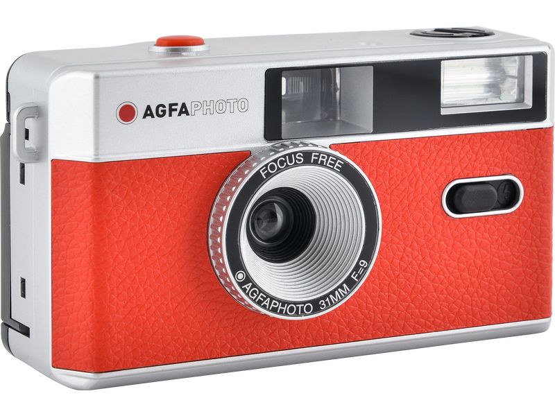 Agfa Analogkamera 35 mm - Rot Wiederverwendbare 35 mm Analogkamera