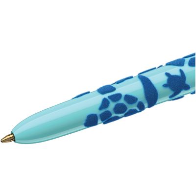 BIC 4 Couleurs - Stylo à bille 4 couleurs - 1 mm - corps texturé velours
