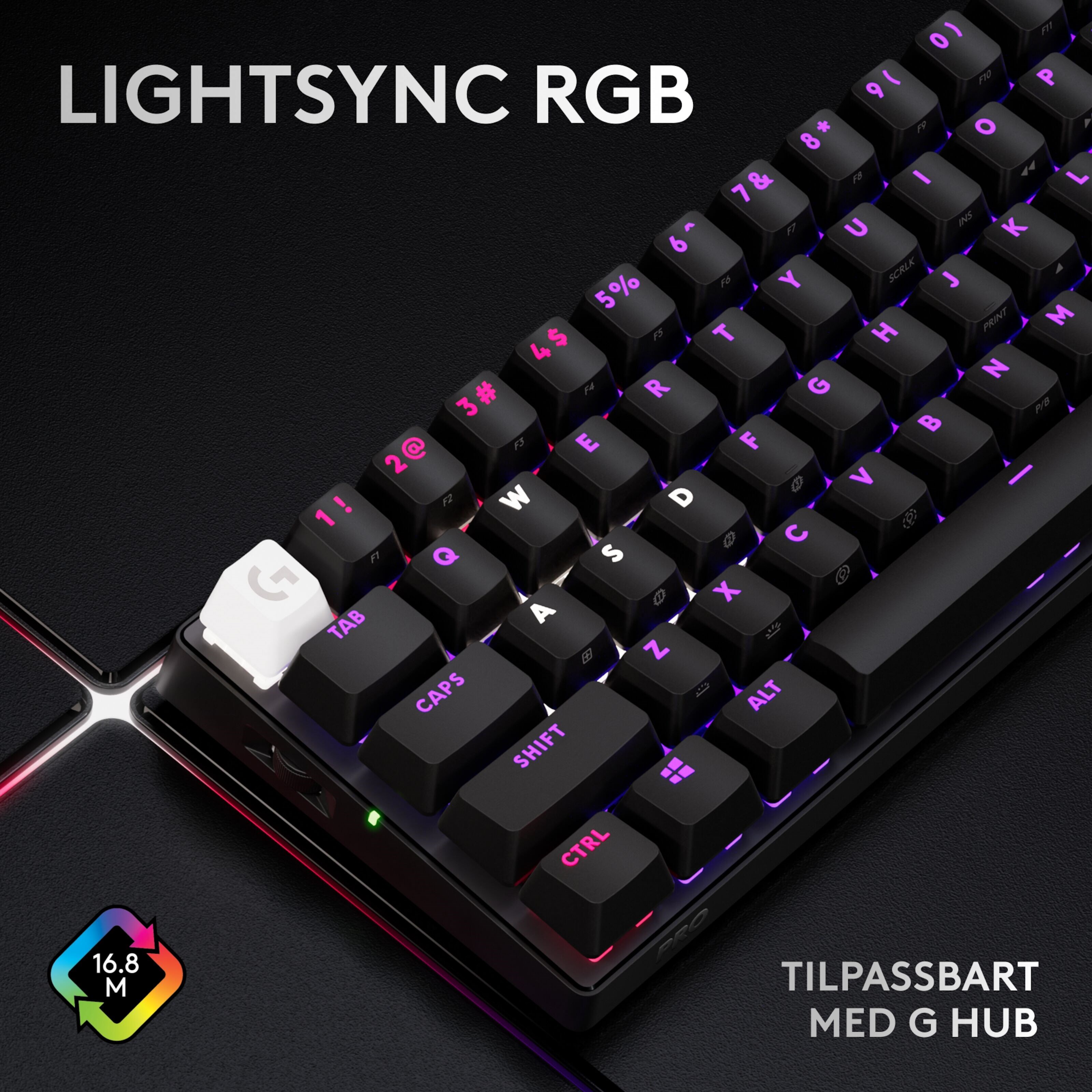 Logitech G PRO X 60 Lightspeed Trådløst gamingtastatur Linear Black