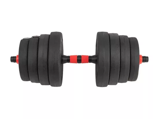 Haltères modulables 2 en 1 avec barre d'extension 26.5 kgs