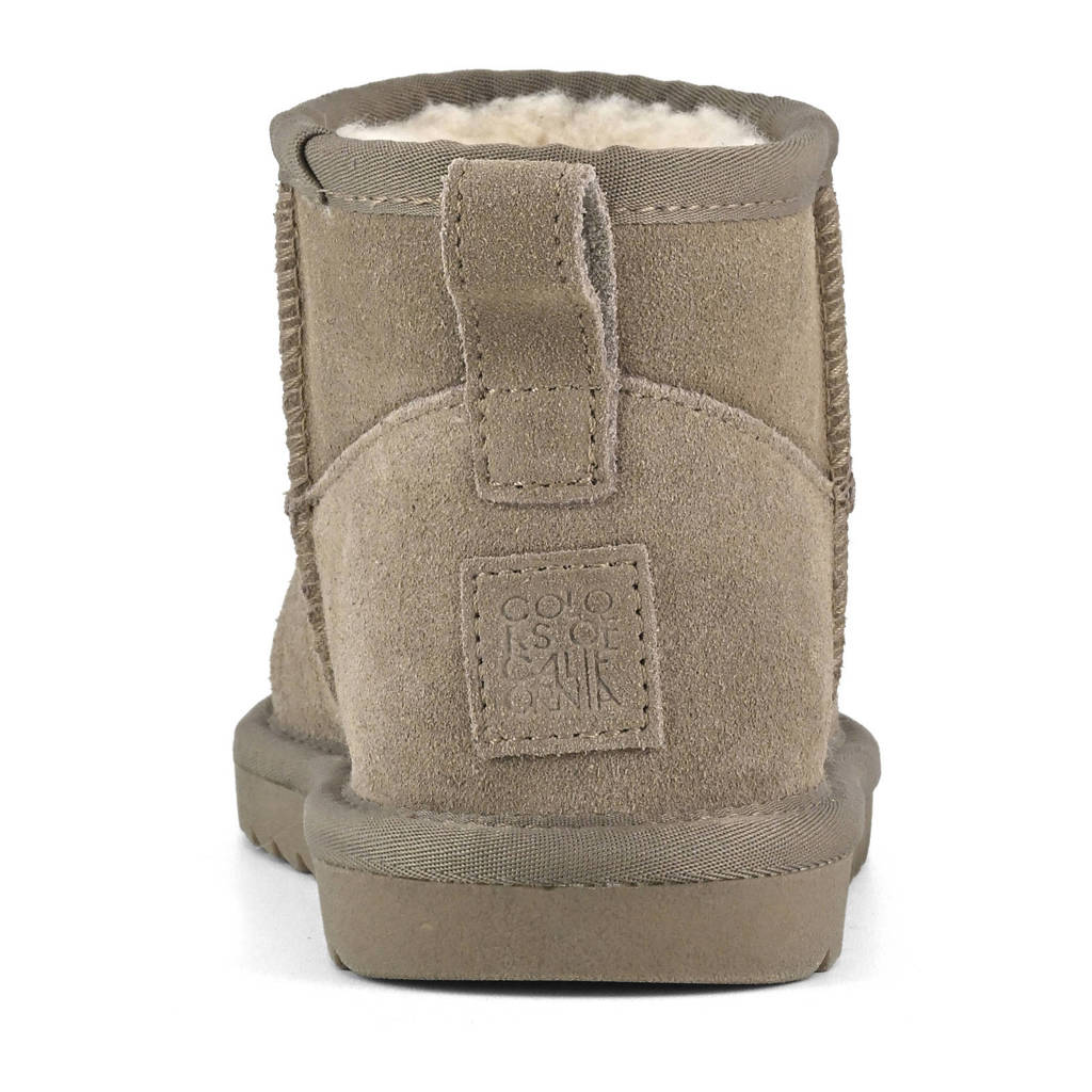 Colors of California suède enkelboots taupe