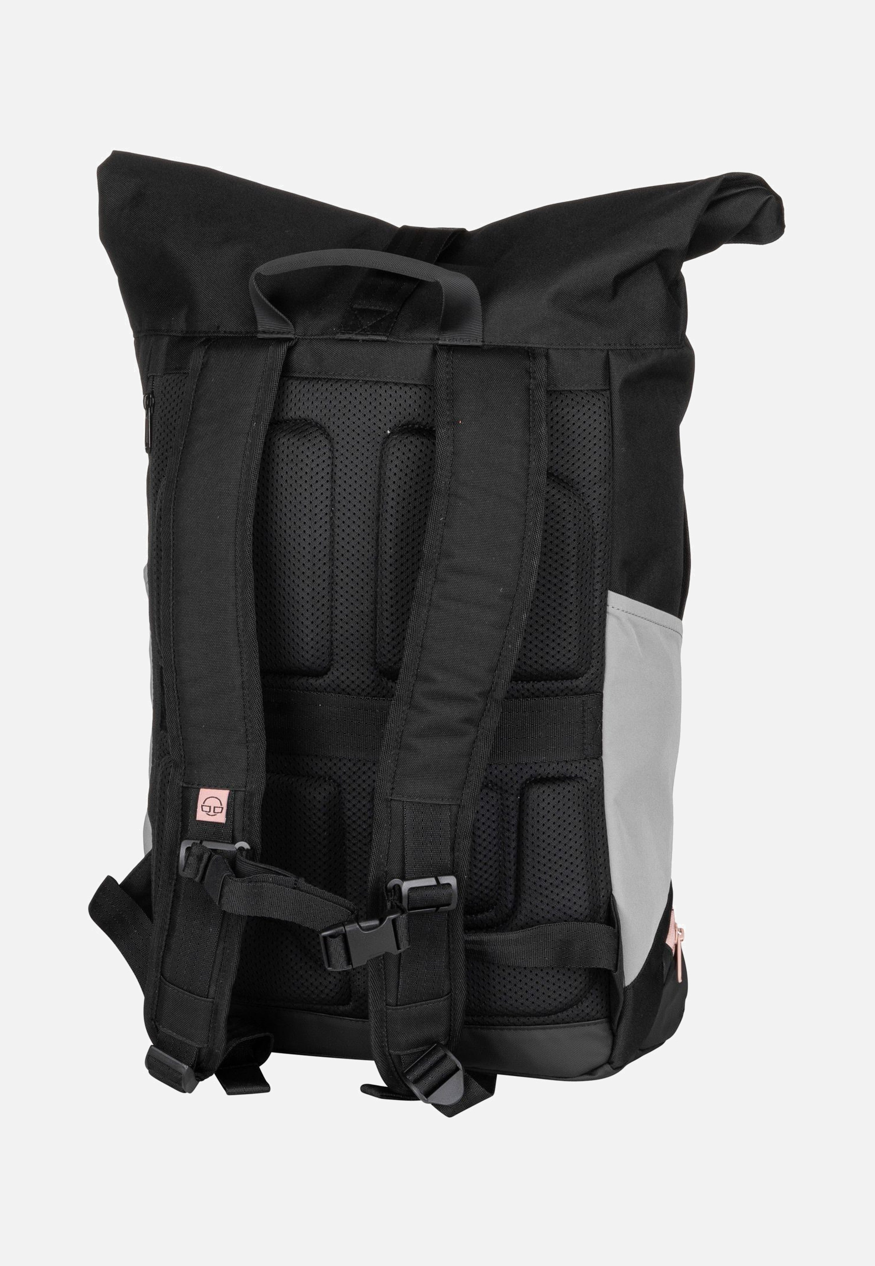 Allen Large Schwarz-Rosa - Rolltop Rucksack