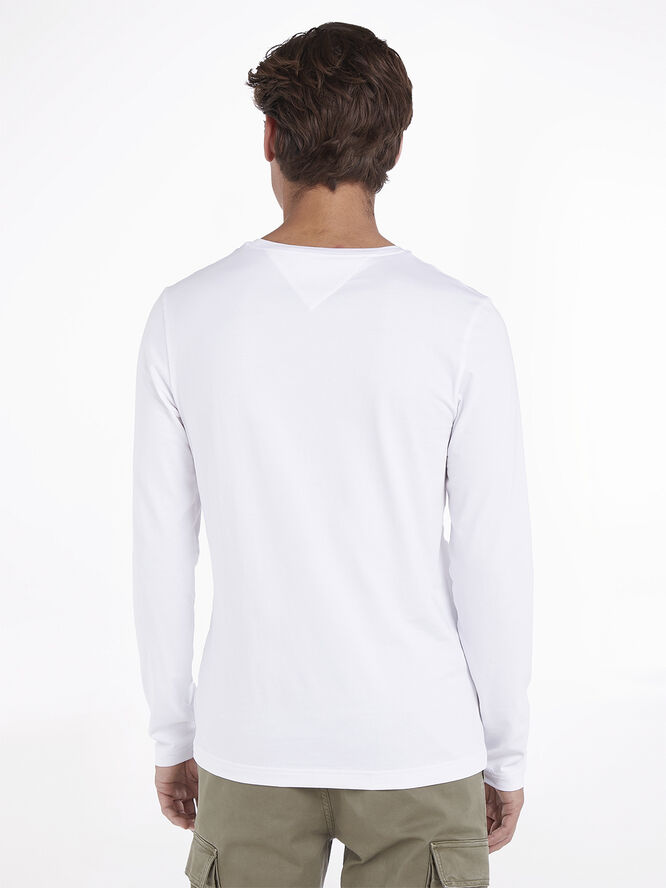 Tommy Hilfiger STRETCH SLIM FIT LONG SLEEVE TEE White