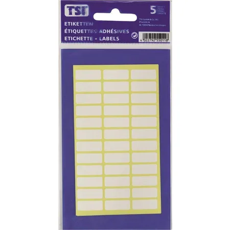 TSI Etiketten 8 x 21 mm, 50 Blatt, 1800 Stück