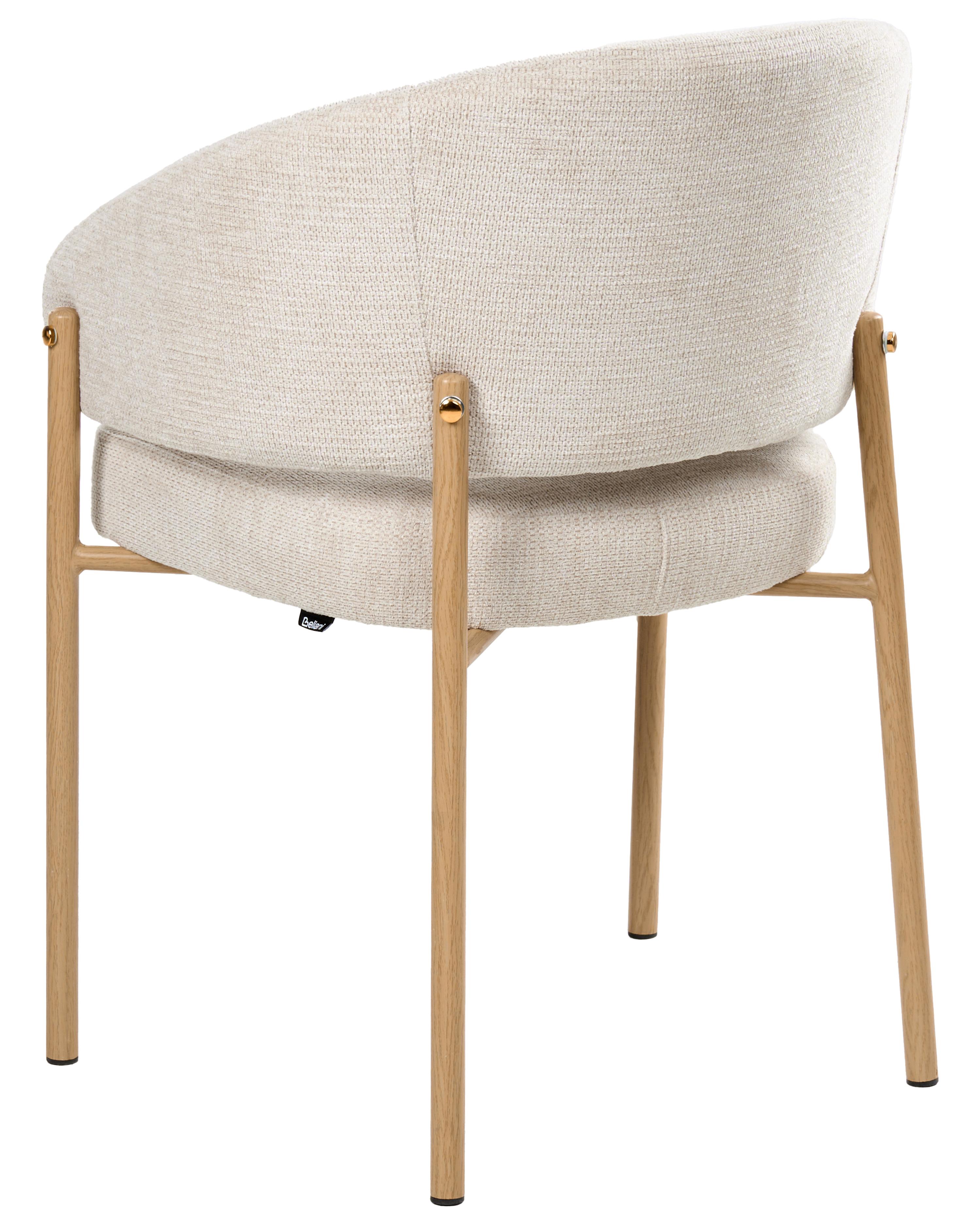 Set van 2 eetkamerstoelen ZANE Stof Lichtbeige
