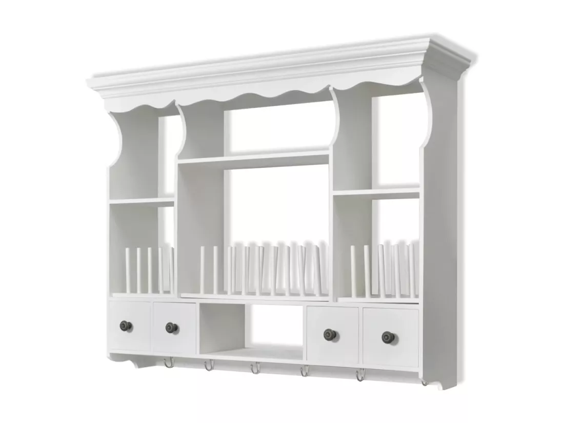Armoire murale de cuisine en bois Blanc