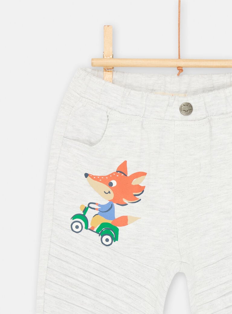 Pantalon gris chiné doux et confortable pour bébé garçon