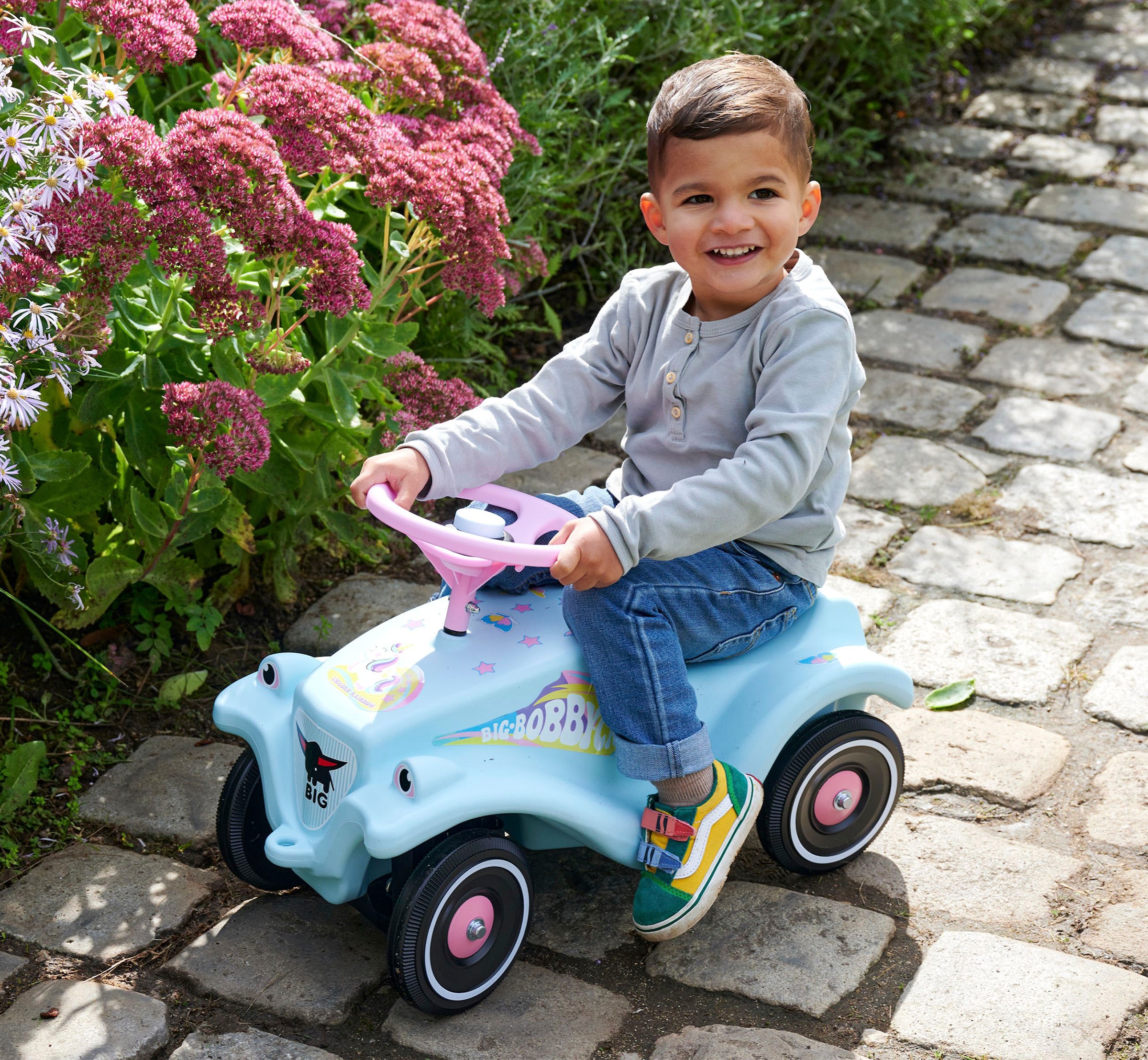 BIG Rutscherauto »BIG Bobby Car Classic Einhorn« Made in Germany