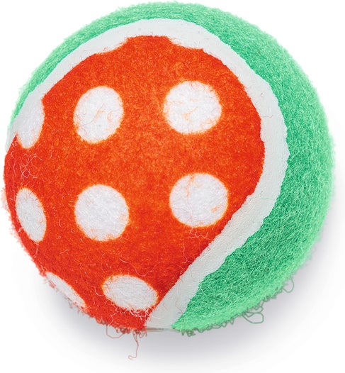 Beeztees tennisbal met kerstprint D 6,3 H 6,3 3 stuks