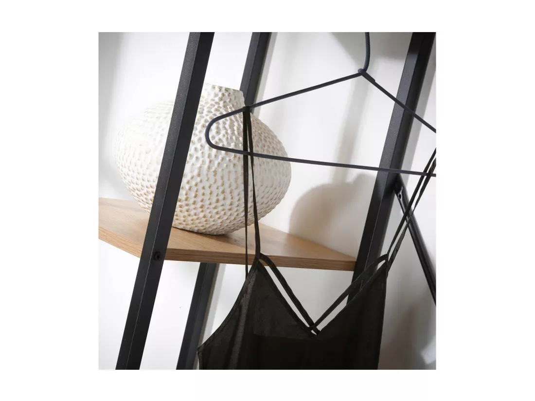 Penderie avec étagères et rangements 2 portes H167 cm - LENNY