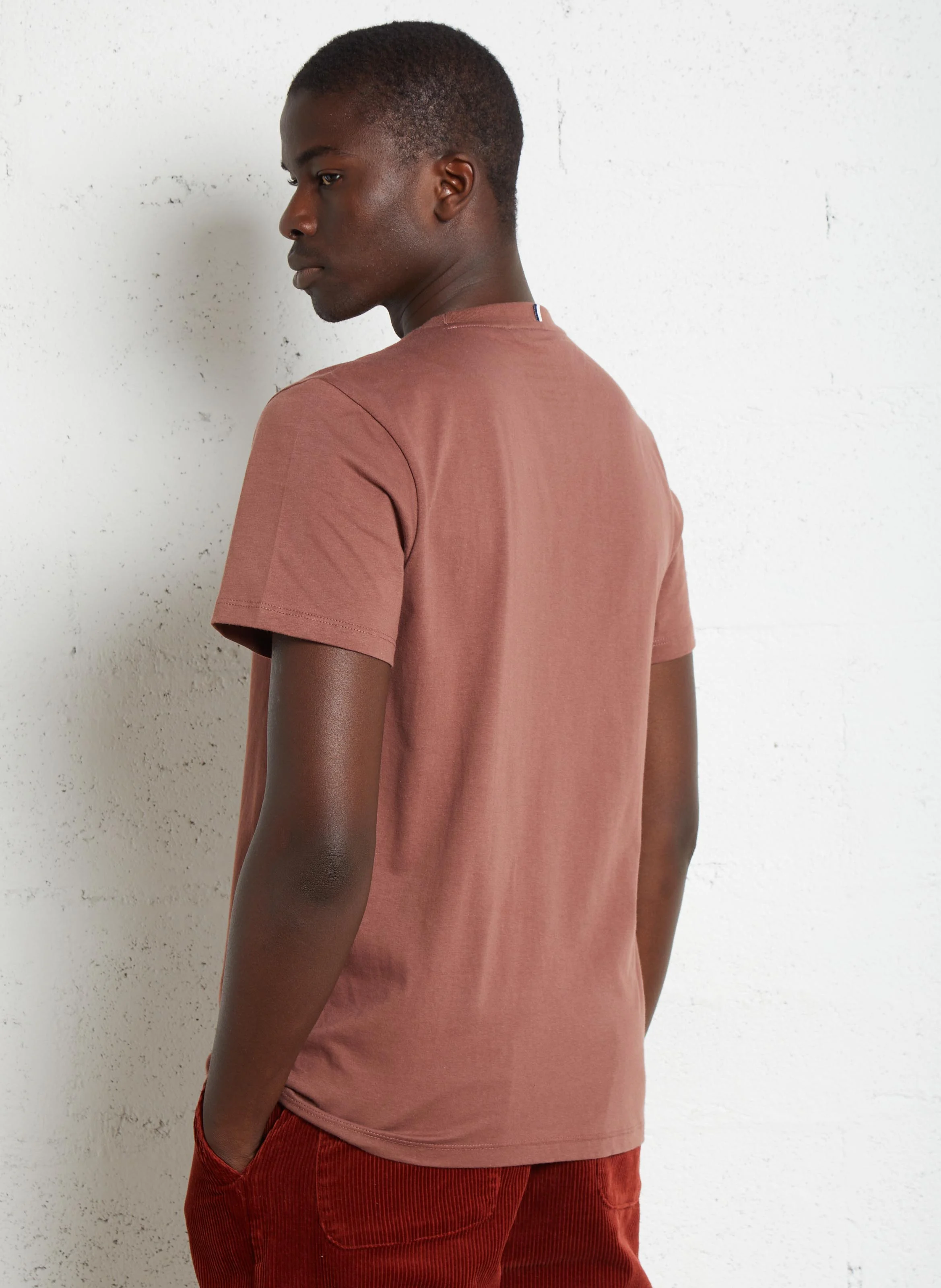 ARCY - Tee-shirt droit col rond en coton | Rose