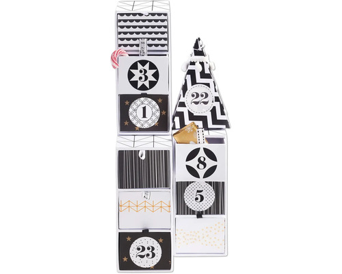 Ronde stickerset Adventskalender, 72 stuks.