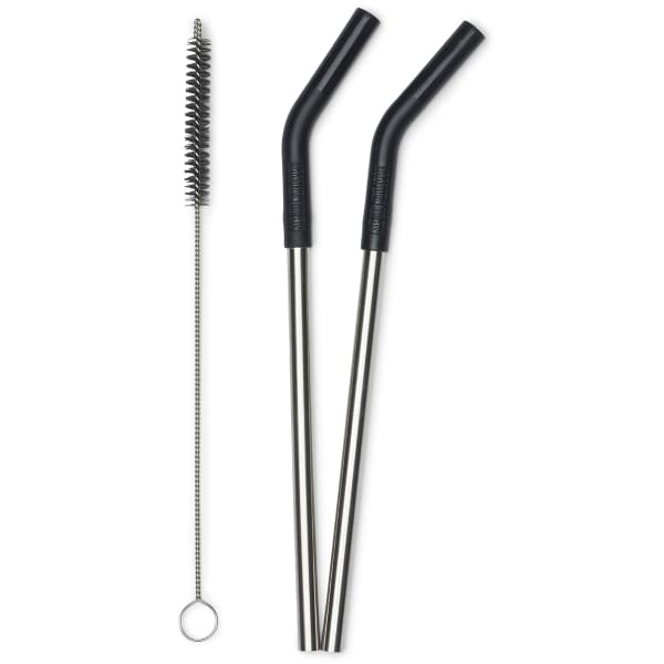 Vaisselle randonnée KLEAN KANTEEN STRAW 2 PACK 8MM BLACK