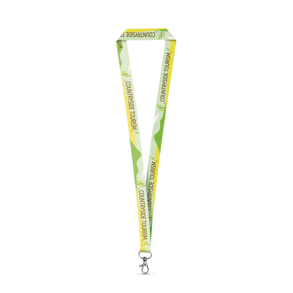 hi!dea 94974 - Tour de cou pour sublimation en polyester recyclé (100% rPET) avec mousqueton