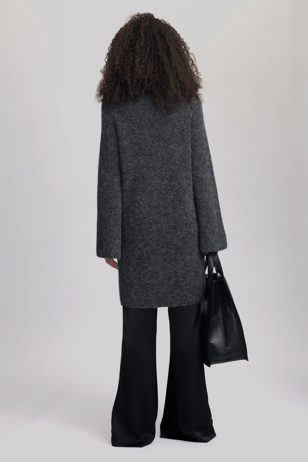 GESTUZ  Alpha rollneck kjole - Charcoal melange